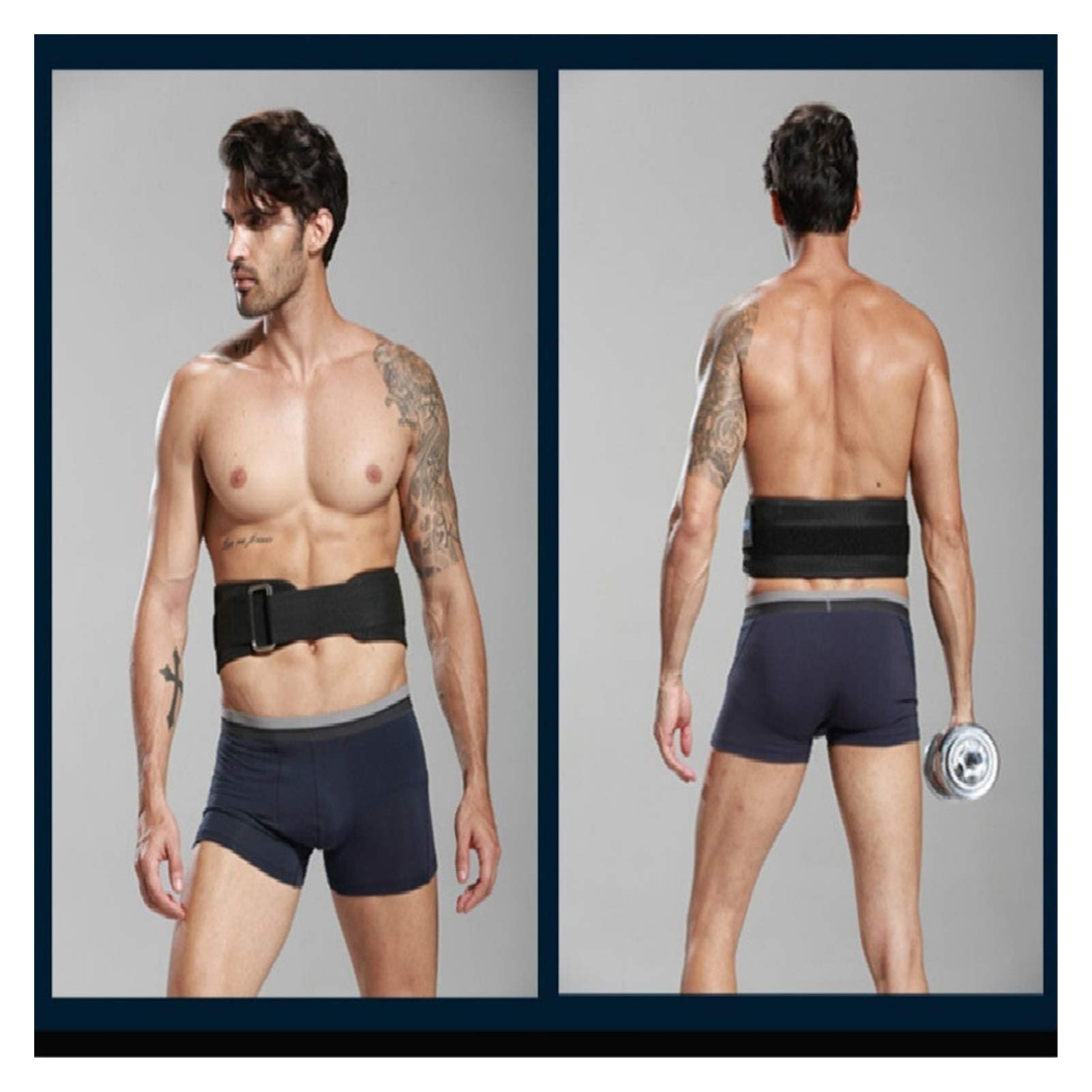 DSMYYXGS - Cinturón de cintura para gimnasio, alivio del dolor de espalda, correas lumbares ortopédicas, transpirable, doble correa ajustable, Faja Lumbar (tamaño: grande)