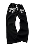 Men Baggy Sweatpants Wide Leg Flared Pants with Pocket Streewear Going Out