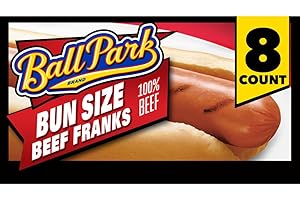 Ball Park Bun Size Beef Hot Dogs, 8 Count: Perfect for Quick and Convenient Meals