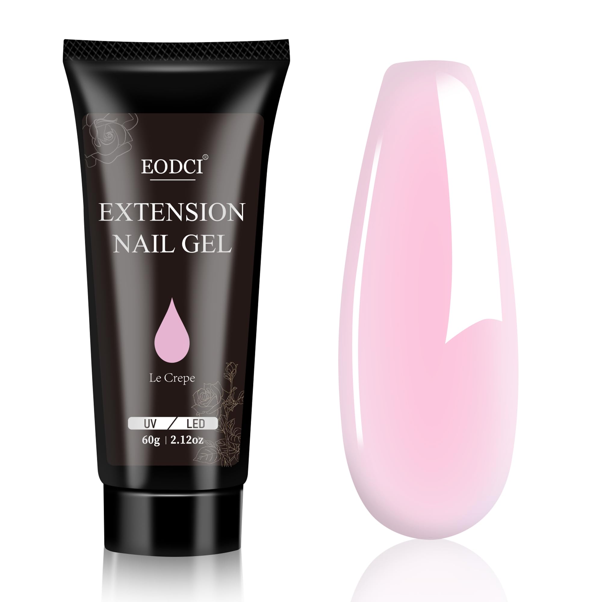 EODCI 60g Polygel Acrylgel Für Nägel Rose Quick Extension Building Acrylic Nagelgel Nagelverlängerungs Gel Soak off UV LED Nail Extension Gel für Anfänger Profis Salon Hause DIY