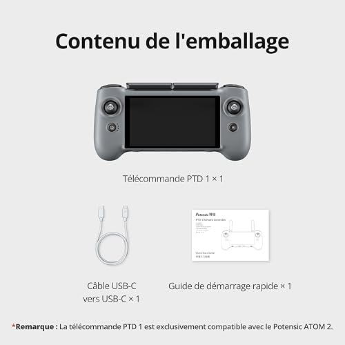 Potensic PTD 1 Touchscreen Remote Control, Transmission 10 km, 5.5" 1080P FHD Display, 6400 mAh Battery Runtime up to 3 hours, 32 GB Storage, only compatible with ATOM 2 drone - 8