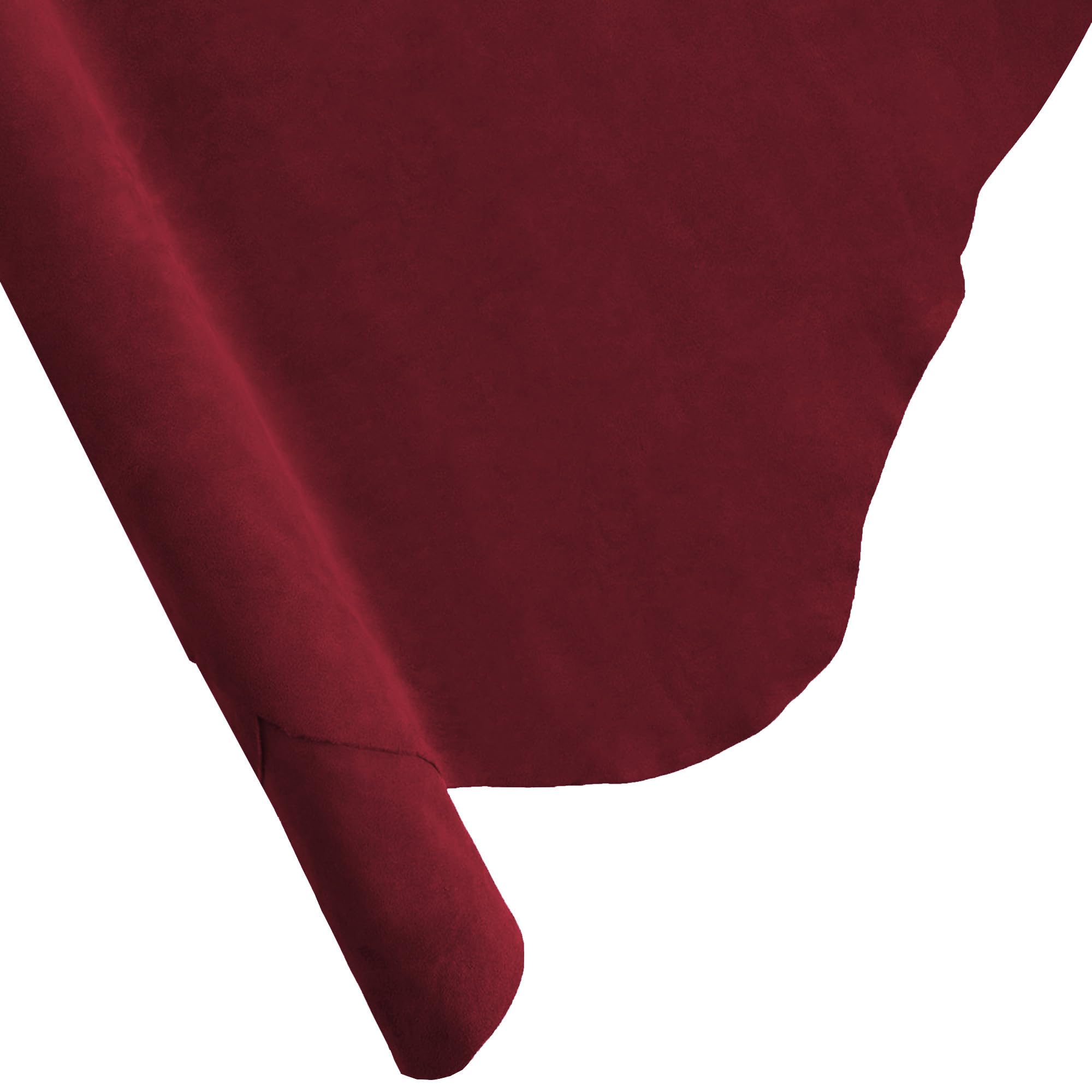 ELW Premium Suede Cowhide 2-4 oz (1-1.6mm) - Soft Full Grain Pre-Cut Side Leather - (1-3 SQ FT,Burgundy) - USA Made Silky Buffed Suede Fabric Leather for Car Upholstery, Crafts, Garments, Furniture