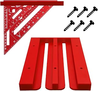 Square Wall Mount for Rafter & Trim Squares – Durable Holder Bracket for 7-Inch and 4-1/2-Inch Carpenter Squares, Ideal for Garage and Workshop Organization (Black)