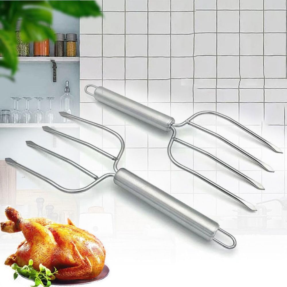 Lot De 3 Grattoirs Sans Poils Pour Barbecue - Poils En Acier Inoxydable