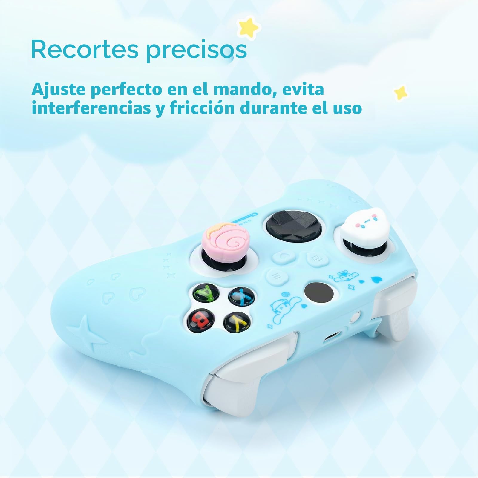 Kuitmor Funda protectora para mando Xbox Series X, funda protectora de silicona suave, funda protectora ergonómica compatible con mando inalámbrico Xbox con 2 tapas de agarre para el pulgar - DEG