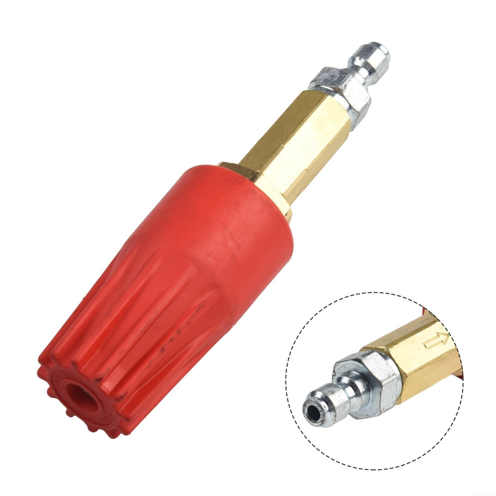 Ugello di pulizia turbo rotante da 5100 PSI | Connessione rapida da 1/4 filtro dell'acqua integrato