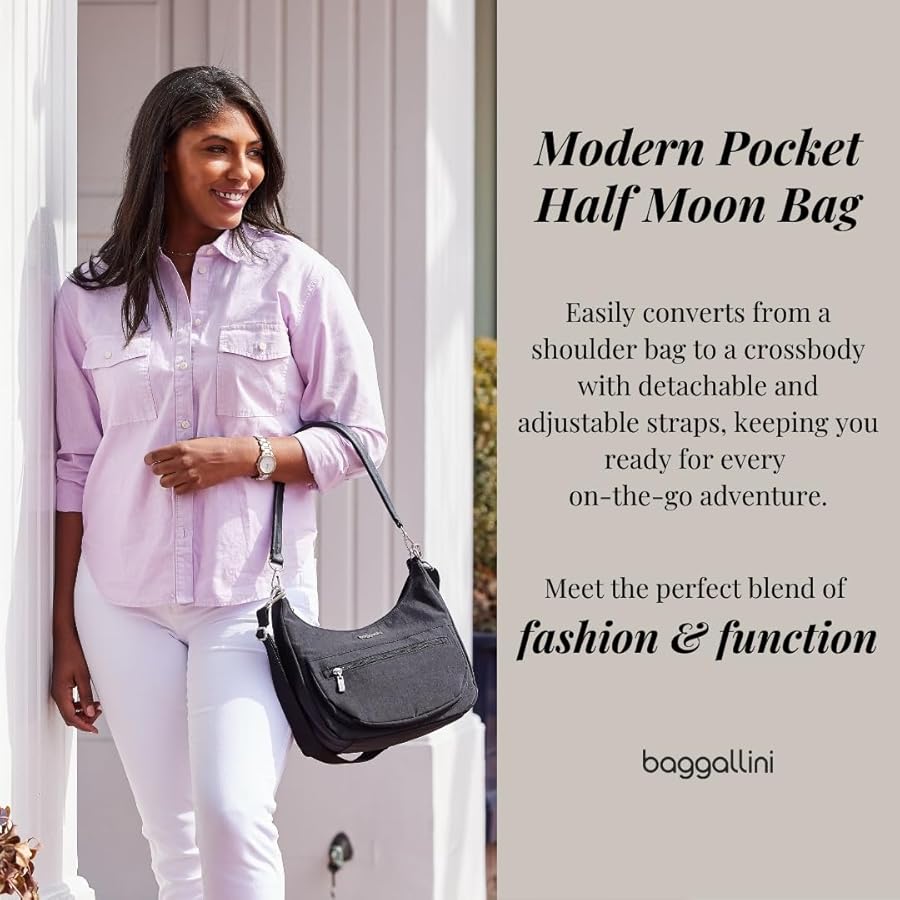 Baggallini Modern Pocket Half Moon Bag 11