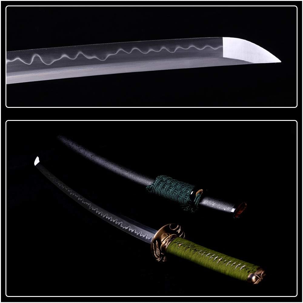 Siwode Katana,Dragonfly Copper Tang, T10 Clay_Tempered, 40-Inchs