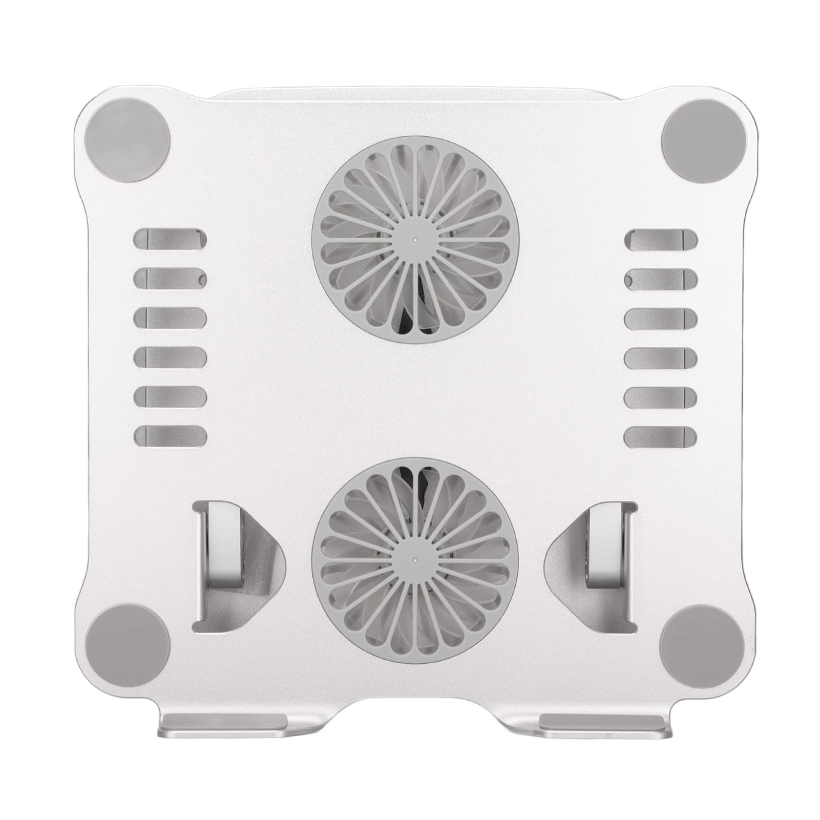 Soporte de Aluminio para Portátil con 2 Ventiladores para (Silver)