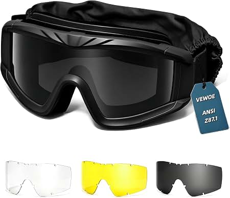 military safety goggles Amazon.com: VEWOE Airsoft Tactical Anti-fog Glasses with 3Interchangable Lens, Safety-Goggles for Shooting Hunting FLASHSALE25 270-F Gear Type Tube Color:Turquoise/Water/Fuchsia hassle free and tidy.Features