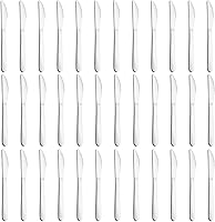 Vista 1 de Juego de 36 cuchillos de mantequilla, juego de cuchillos de cena (22.86 cm), cuchillo de mesa de acero inoxidable de grado alimenticio, cubiertos