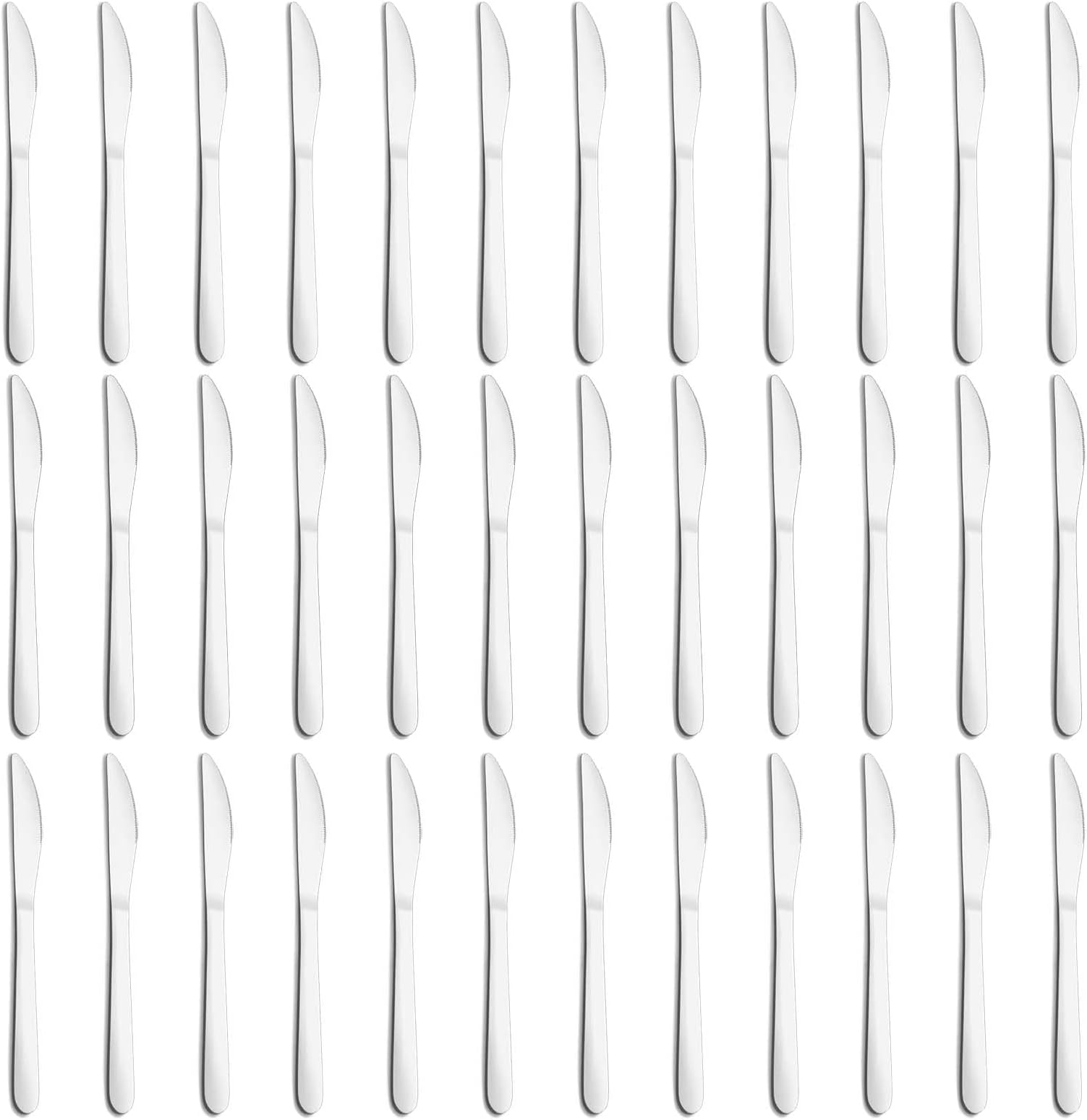 36-Piece Butter Knives, Dinner Knife Set (9 Inches), Food Grade Stainless Steel Table Knife, Knives Silverware for Home/Restaurant/Kitchen, Dishwasher Safe & Mirror Polished