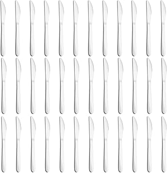 36-Piece Butter Knives, Dinner Knife Set (9 Inches), Food Grade Stainless Steel Table Knife, Knives Silverware for Home/Restaurant/Kitchen, Dishwasher Safe & Mirror Polished