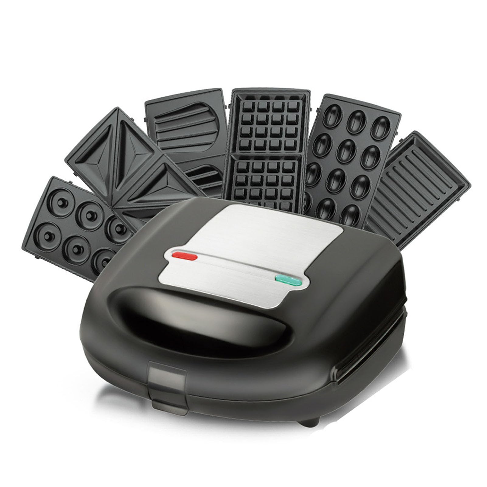 Cryfokt Macchina per Colazione 6 in 1, Piastra per con Piastre Rimovibili
