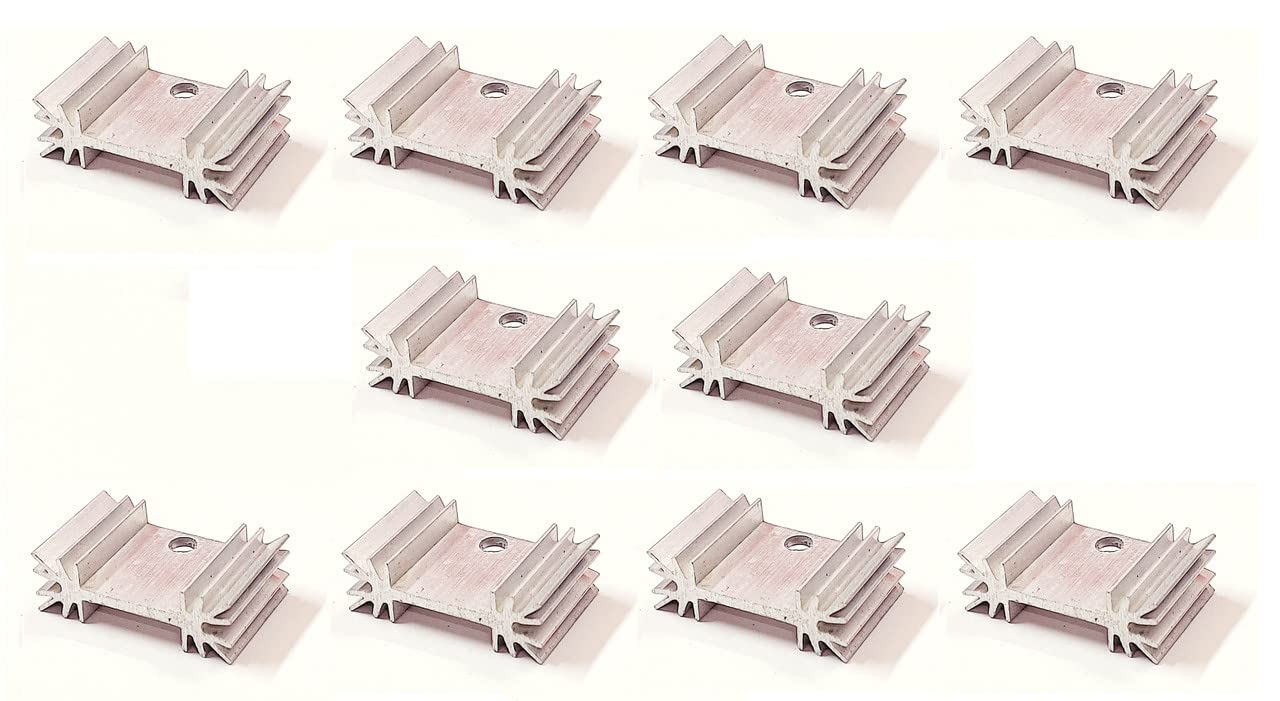 ERH India (Pack of 10) Flower Type Aluminium Heat Sink for IRFZ44 Mosfet
