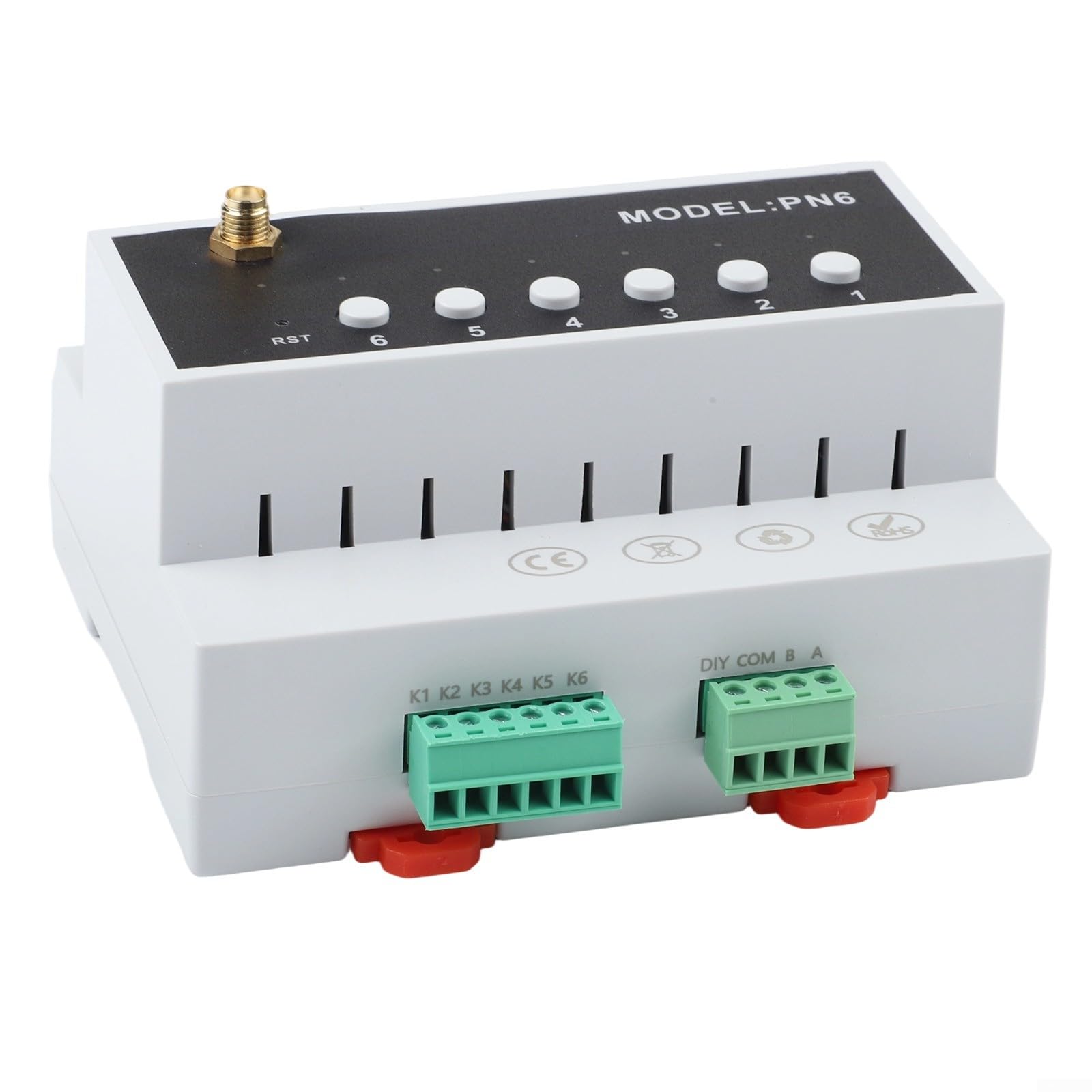 6 Canali Modulo Interruttore Relè Telecomando Controllo App Assistente Vocale Compatibile Domotica Automazione 110V-240V