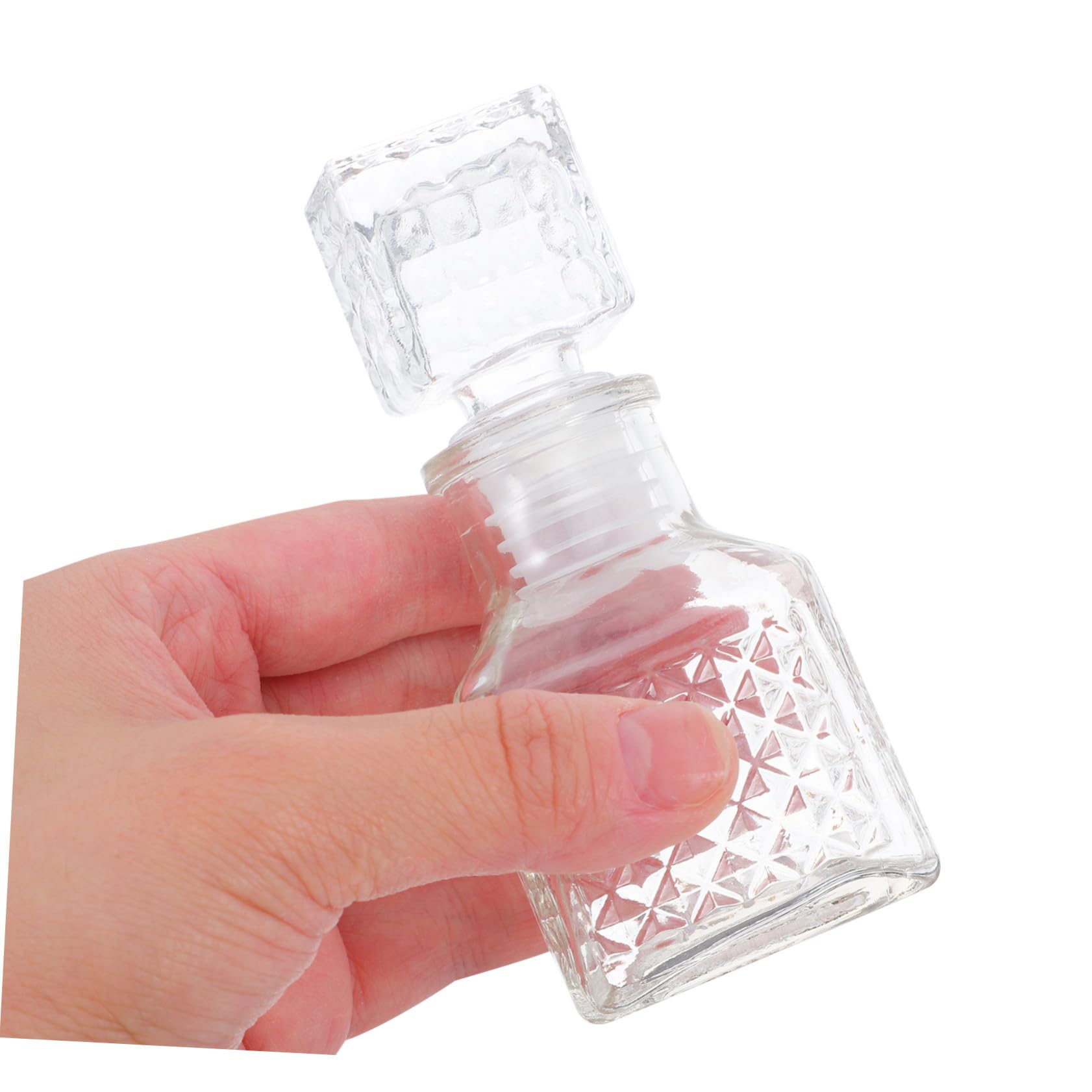 PLAFOPE Set de 6 Dispensadores de Botellas de Licor de Vidrio 50 Ml Excelente Sellado y Aireación Mejorada para Uso en Bar en Casa y Degustación de Vino