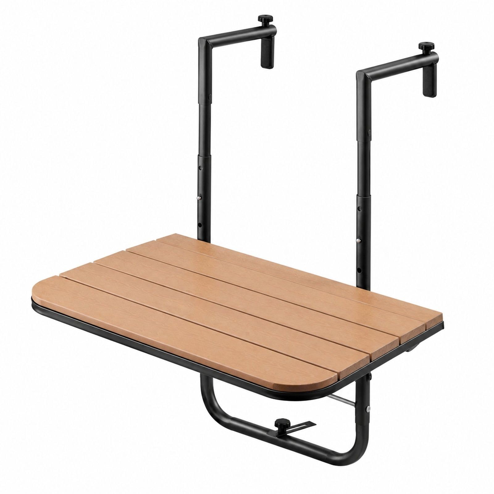Table Suspendue pour Balcon avec Montage sur Balustrade, Table d’extérieur réglable pour Patio et terrasse