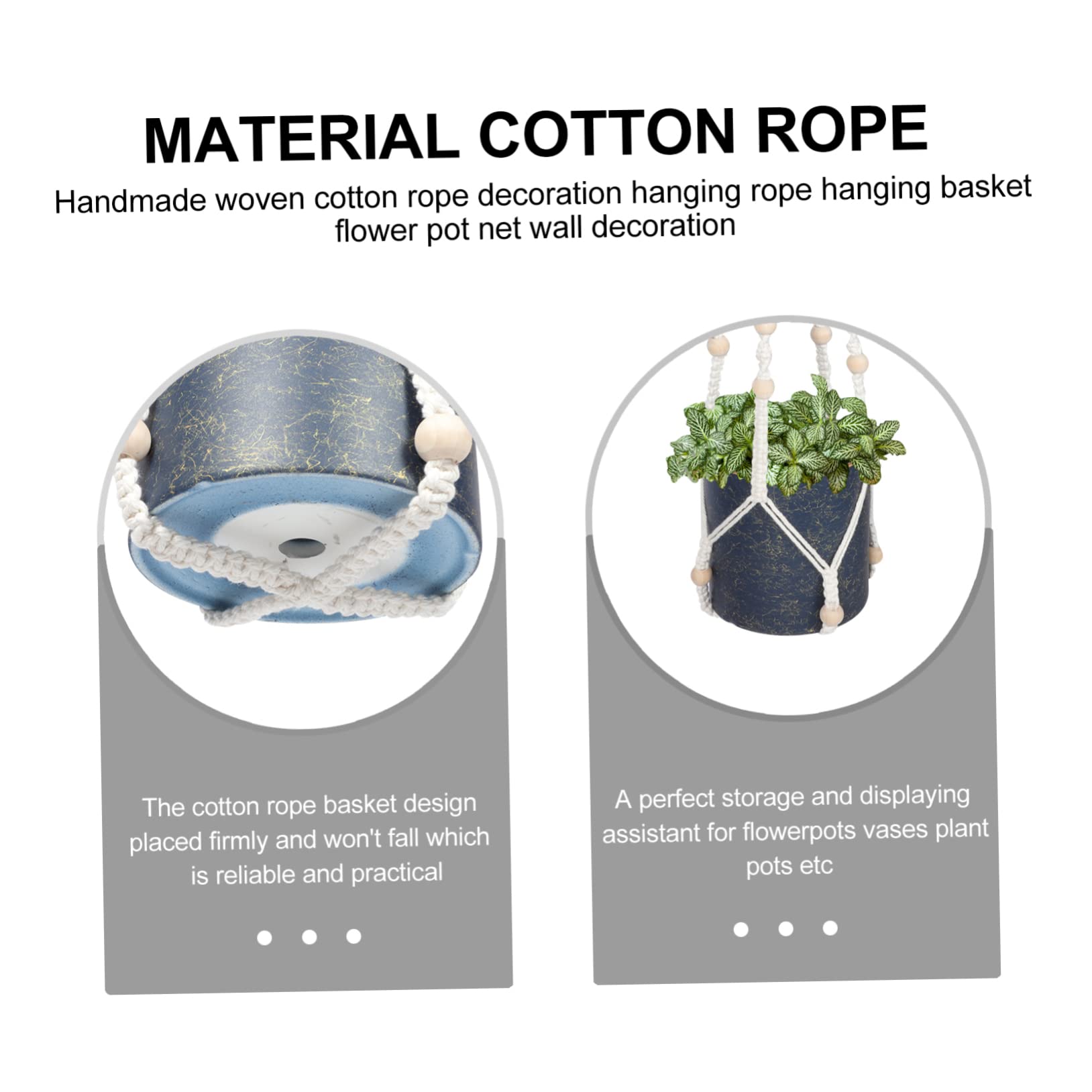 Yardwe Lot De 4 Suspensions Décoratives en Macramé Faites À La Main pour Plantes pour La Maison Et Le Bureau