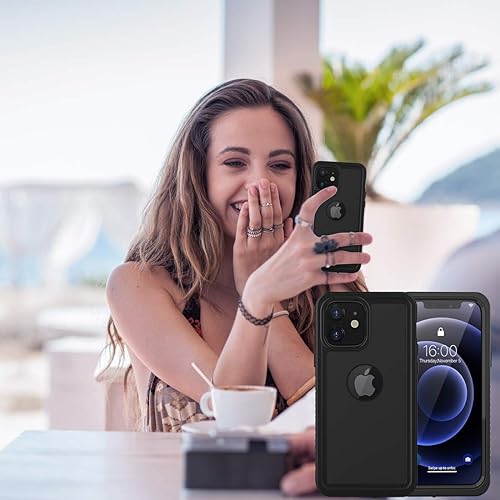 Miniatura 7 de Diverbox - Funda impermeable para iPhone 12, resistente al agua, a prueba de golpes, a prueba de polvo, IP68 de cuerpo entero, protector de pantalla