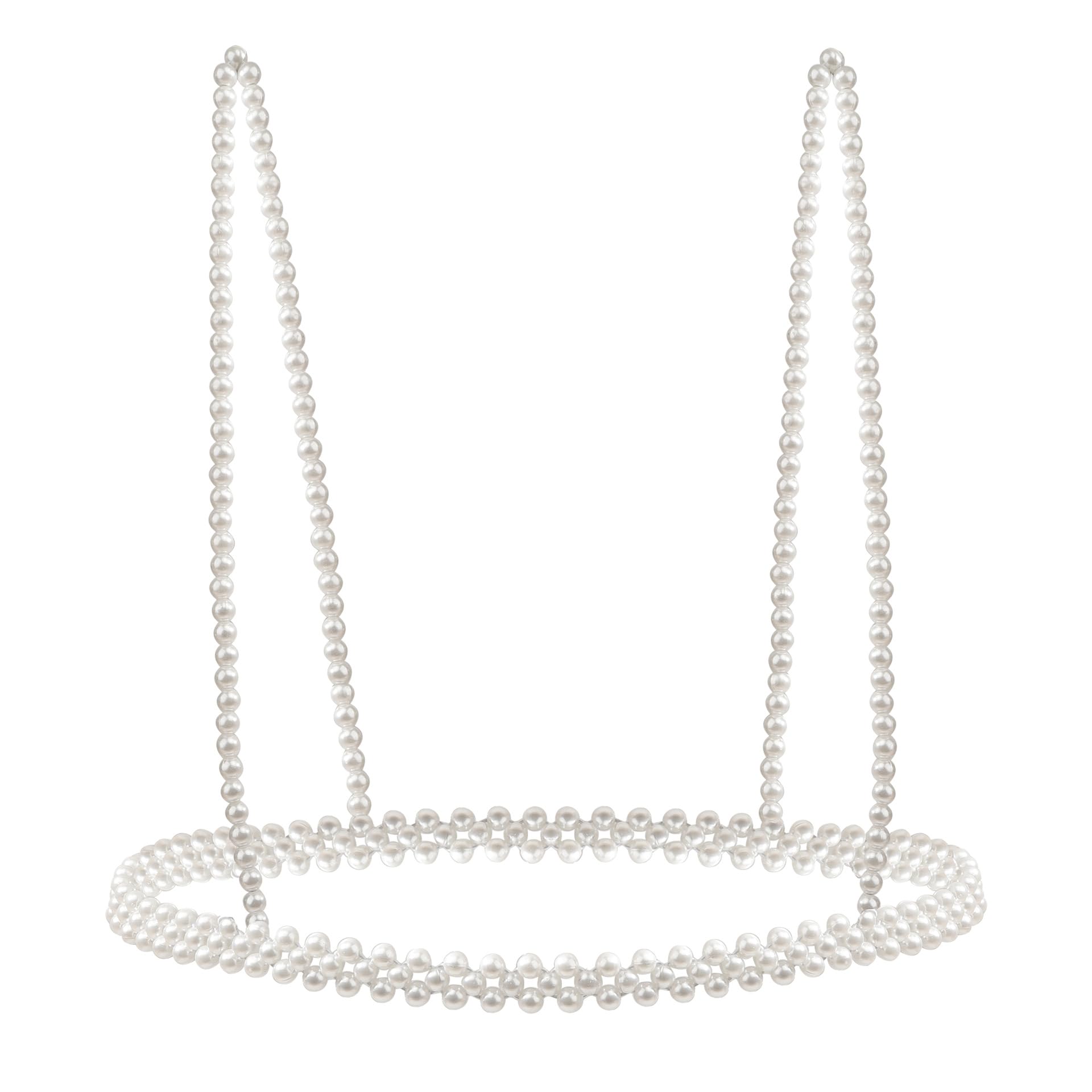 good quality haoyu Embellished pearl suspenders waist premium sweater chain with dress fashion accessories-image-2