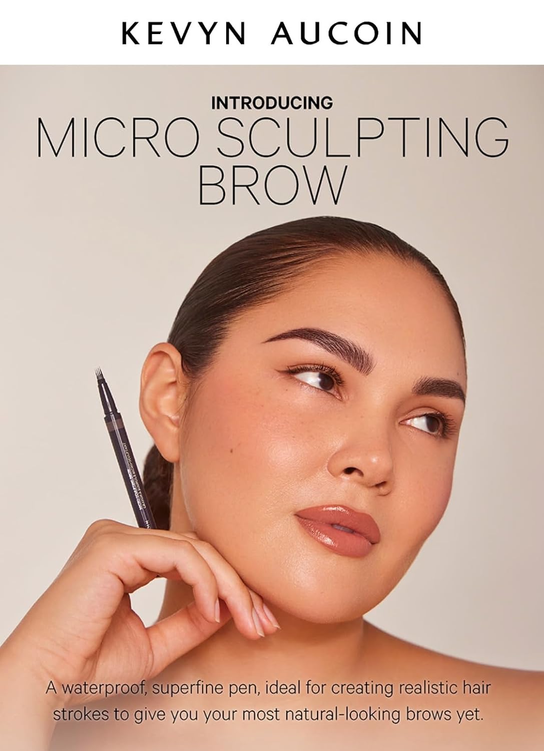 Kevyn Aucoin Micro-Sculpting Brow: A waterproof, superfine multi-tipped pen ideal for creating realistic brow hair strokes. Long wear, precise application, easy use. Make-up artist go to - Image 3