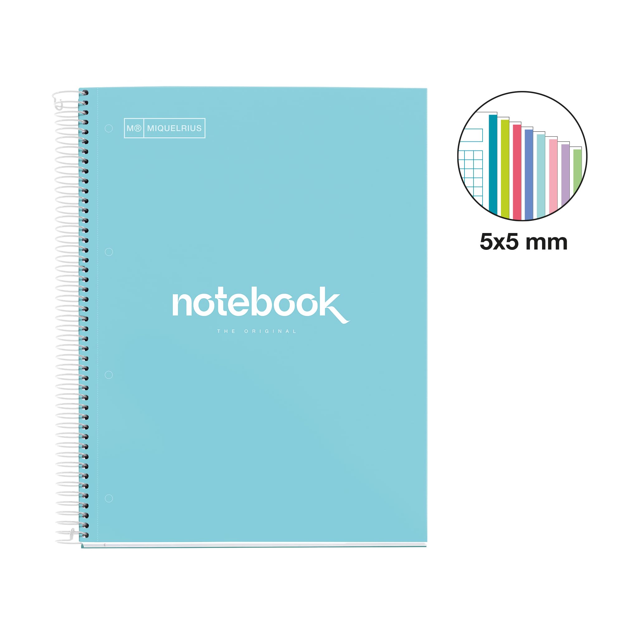 Miquelrius, A4 notebook with 160 micro-perforated squared sheets, 90 g/m² paper, Colour classification notebook - Image 2
