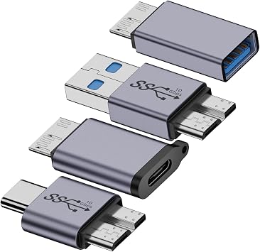 Micro USB B to USB A/C Male Adapter,USB 3.0 Micro B to USB A/C Female Adapter Cable Converter Connector