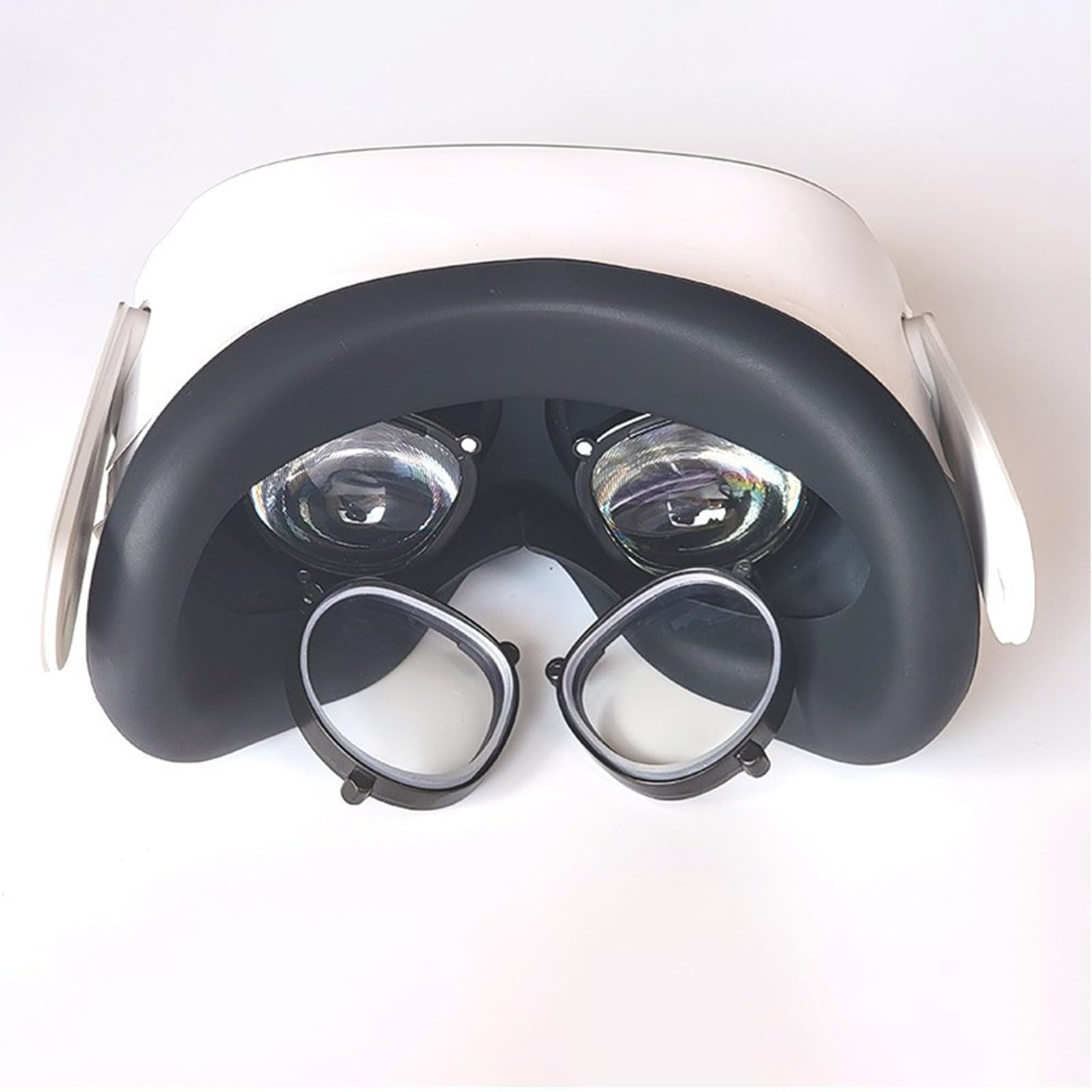 VR Monture de protection d'objectif pour Meta Quest 2/3S, entretoise magnétique pour lunettes compatible avec les objectifs Quest 2/3S, montures en métal (avec verres anti-lumière bleue)
