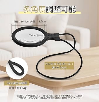 Amazon.co.jp: ZenCT 拡大鏡 ルーペ 首掛け＆手持ち両用式 【倍率5倍