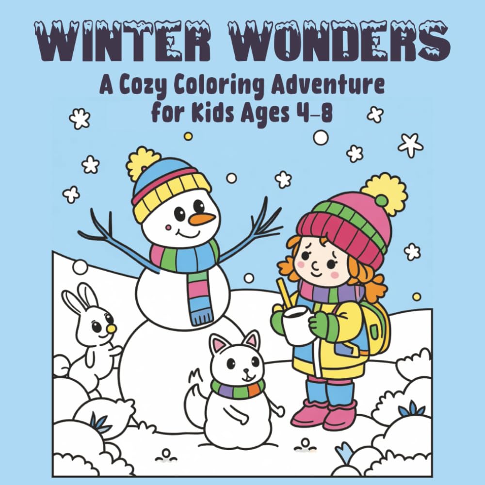 Winter Wonders: A Cozy Coloring Adventure for Kids Ages 4–8