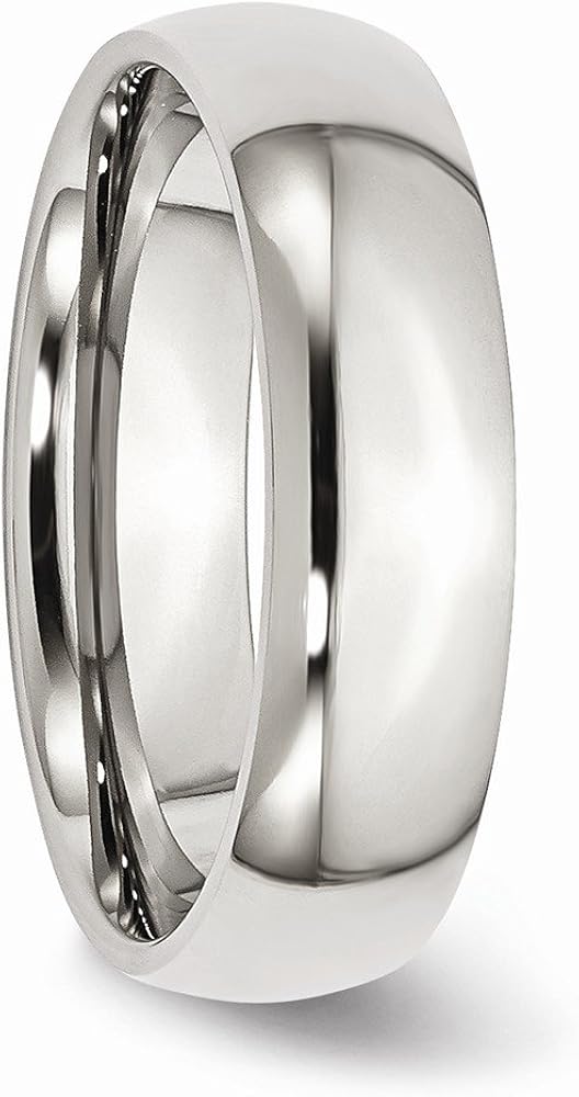 Solid Stainless Steel 6mm Plain Classic Wedding Band Ring Comfort-Fit | 