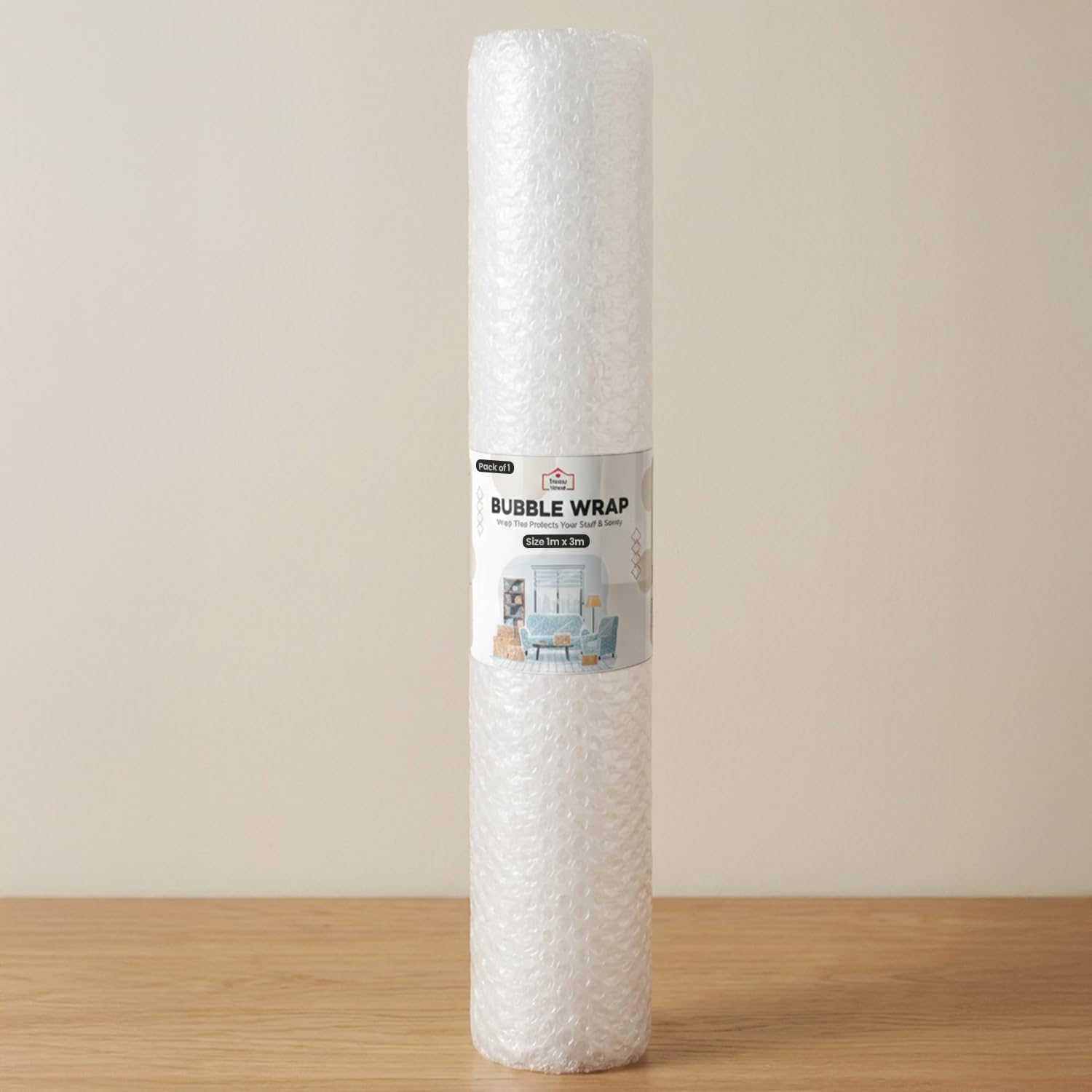 Trendy Home Bubble Wrap Roll Pack of 2, Heavy Duty 80 GSM, Clear, 1 m x 6 m, Packaging Cushioning for Fragile Items-picture-27