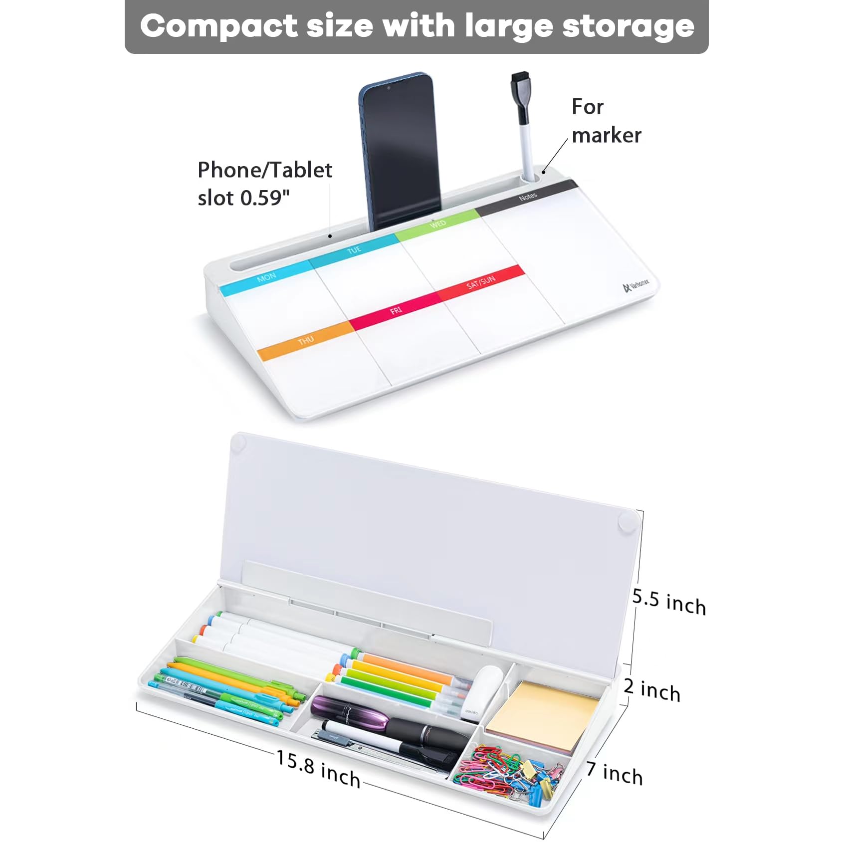 Snapklik.com : Varhomax Glass Weekly Dry Erase Desk White Board ...