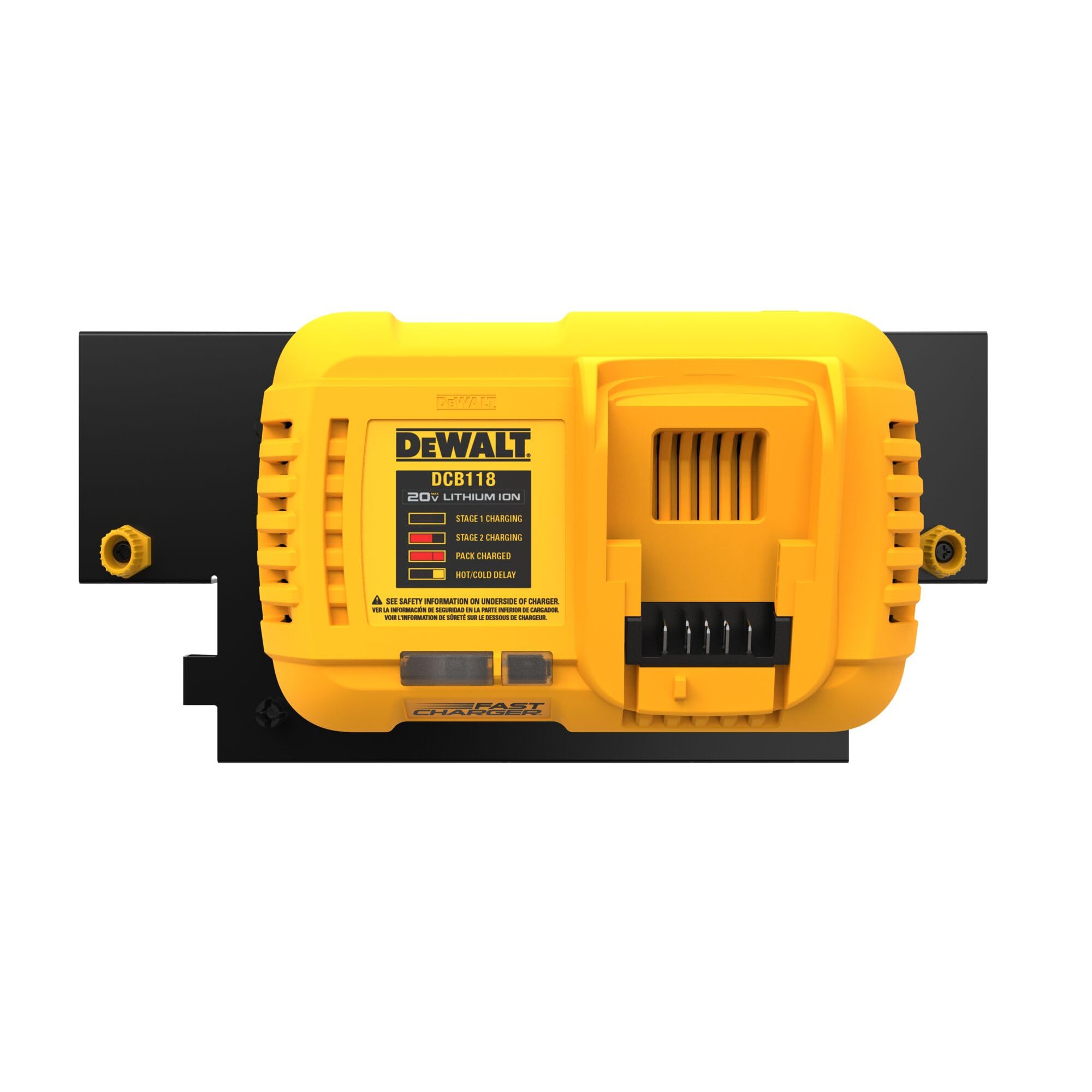 DEWALT Organizador de batería, para cargador de batería, montaje en riel, compatible con sistema de almacenamiento de taller DEWALT (DWST82821)