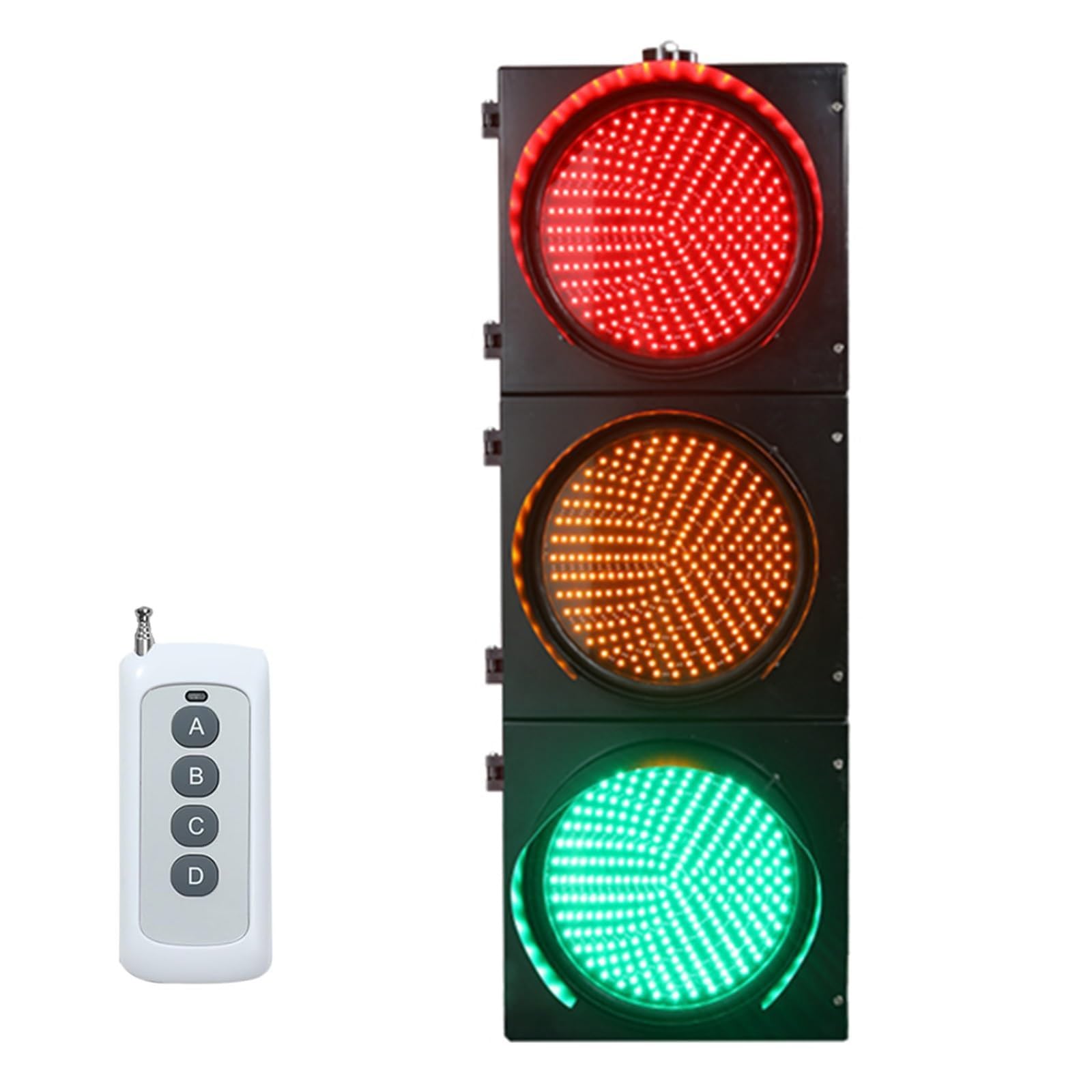 Semaforo LED Rosso Giallo Verde, Segnale Stradale ad Alta Luminosità con Scocca in PC Resistente, Luce Stop Go per Strade, Caselli Autostradali, Parcheggi e Corsie(200mm)