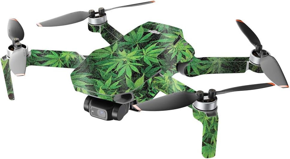 MightySkins Glossy Glitter Compatible with DJI Mini 2 Portable Drone - Weed | Protective, Durable High-Gloss Glitter Finish | Easy to Apply, Remove, and Change Styles | Made in The USA