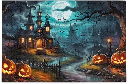 Rompecabezas de 1000 piezas gótico de Halloween para ilustraciones de juegos para adultos, adolescentes y niños 20323063