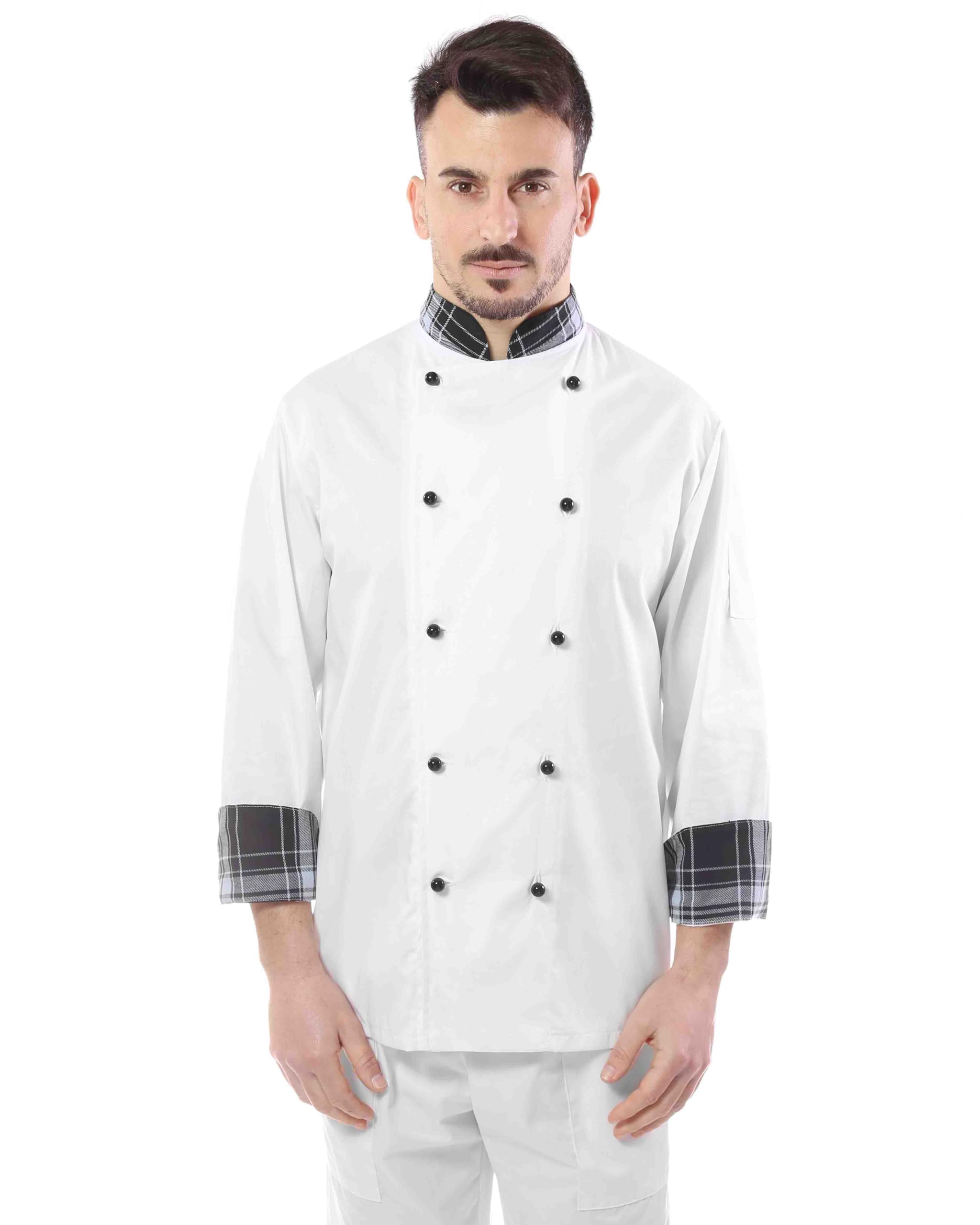 Giacca Cuoco Uomo Personalizzata - Casacca da Cucina Chef - Vari Colori - Divisa Personalizzabile per Ristorante - Made in Italy