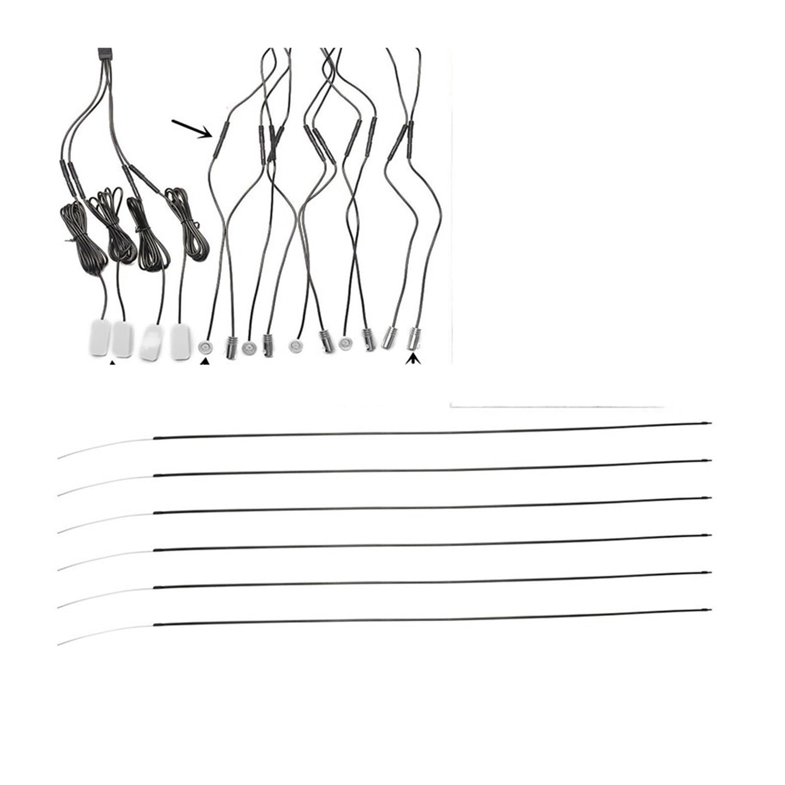 XCZPRKMXY Interior Ambience Lamp 100cm Acrylic Optical Fiber by App Control 14 in 1 Ambient Environment Light Footlights