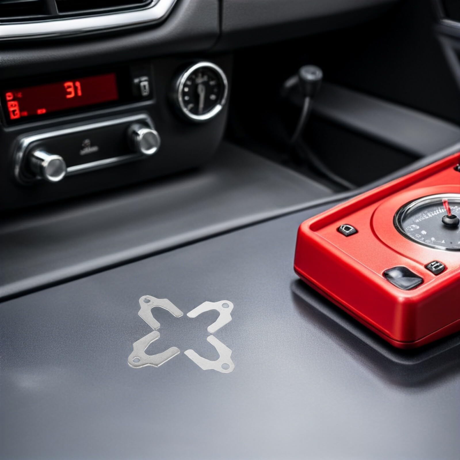 VOSAREA per Allineamento Portiere Auto Spessori in Acciaio Kit di 144 Pezzi per Riduzione Rumore Compatibilità per Riparazioni Fai-da-te e Laboratori Professionali