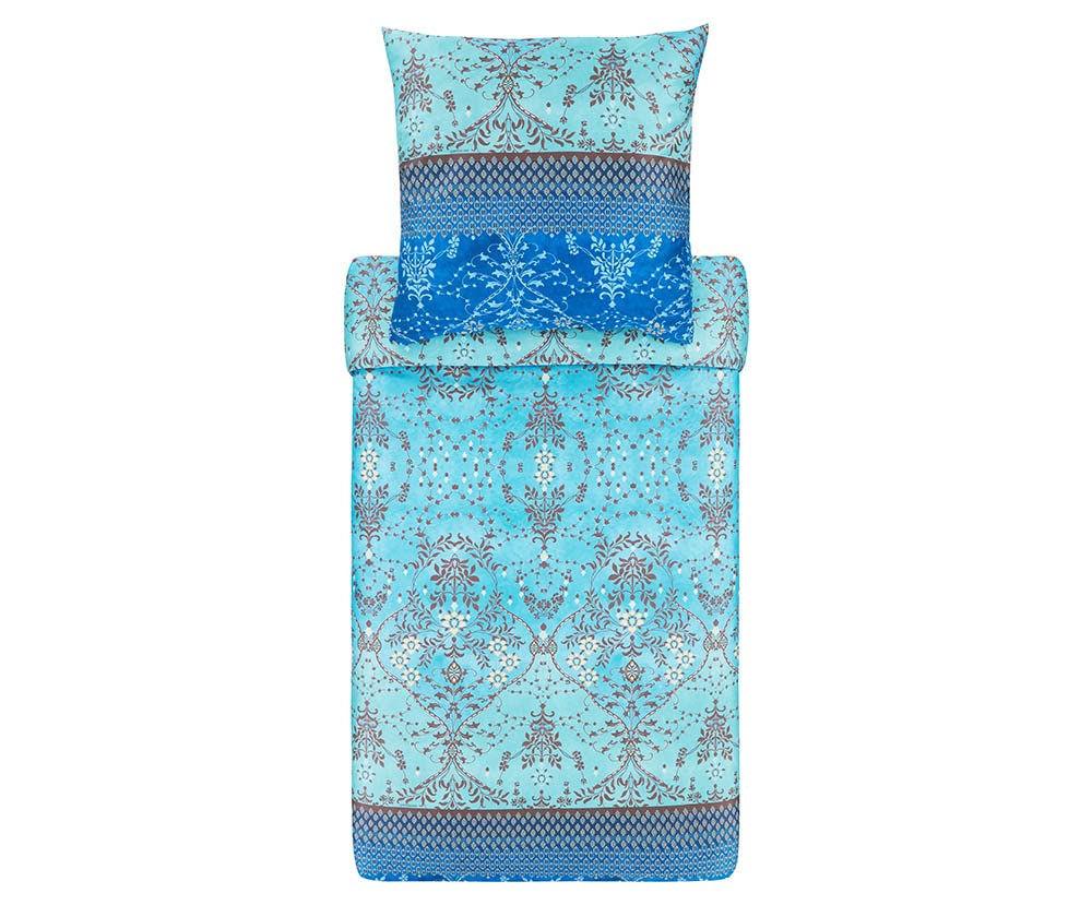 BassettiBed Linen, Cotton, Turquoise, 155 x 220 cm