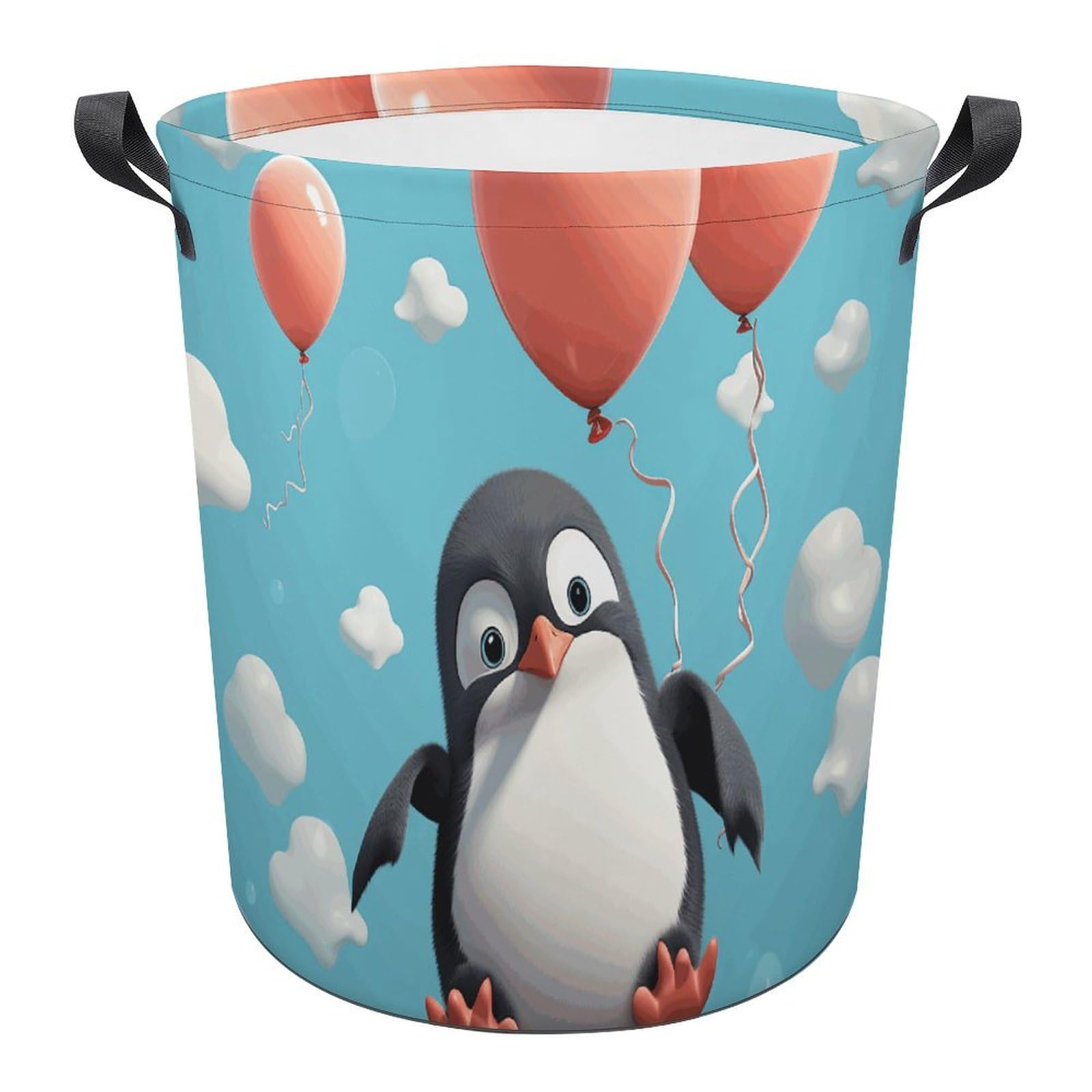 Panier à linge pour chambre à coucher motif pingouin mignon et ludique