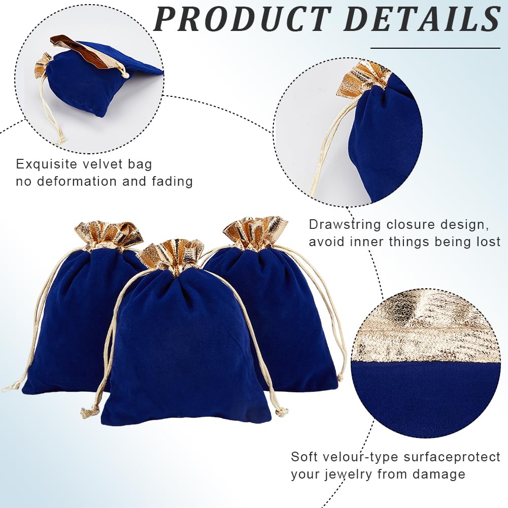 Sacchetti Regalo In Velluto Con Coulisse - 10 Pezzi Per Bomboniere, Matrimoni, Gioielli - Foto 4