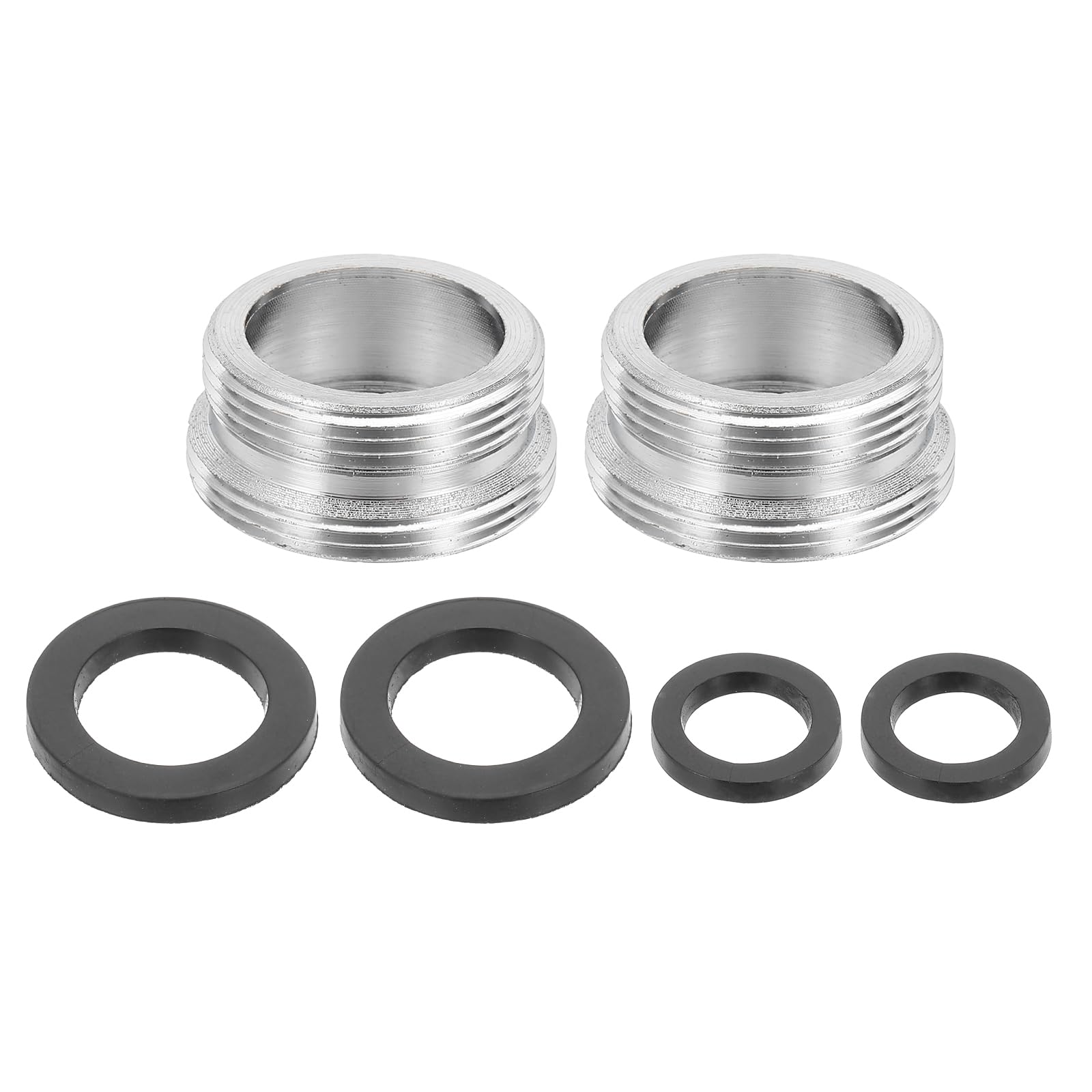 sourcing map 2Pcs Faucet Aerator Adapter, M24 Male to M22 Male with Washer, 10mm Length โ image 1