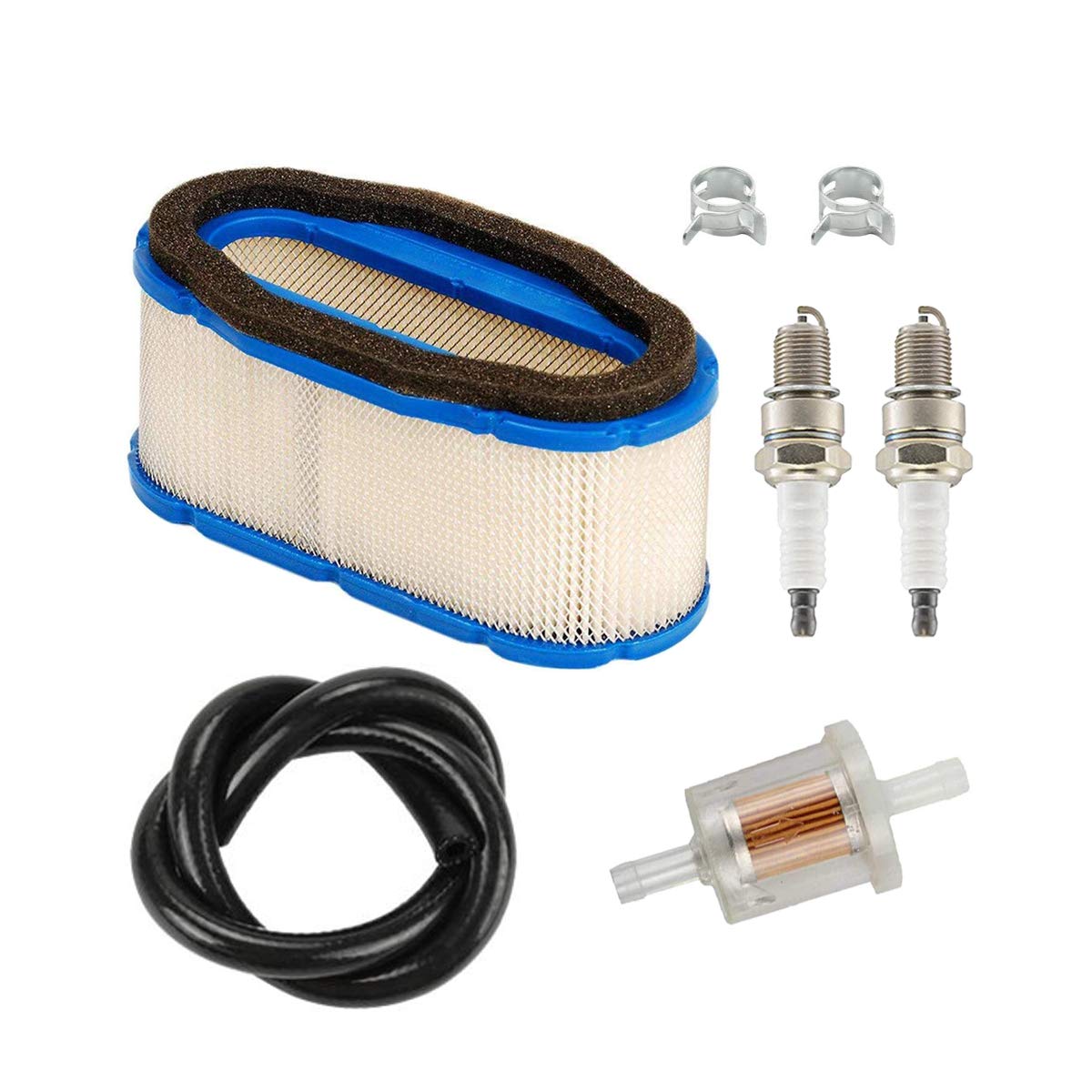 HIFROMReplacement 11013-7024 Air Filter with 49019-0027 Fuel Filter Fuel Line Spark Plug Tune Up Kit Replacement for Engines FH601V FH641V FH680V FH721V Replace11013-7005 11013-7010 11013-7027
