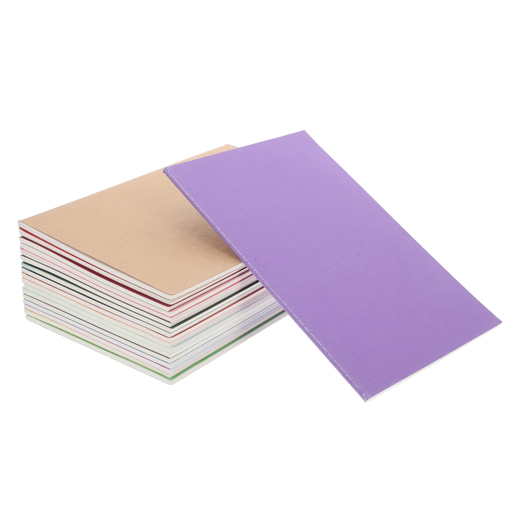 OSALADI Set 18 Pezzi Quadernetti Piccoli A5 in Carta Kraft 60 Pagine Quaderni Monocromo per Scrittura e Disegno Adatti per Ufficio e Schizzo Design Elegante