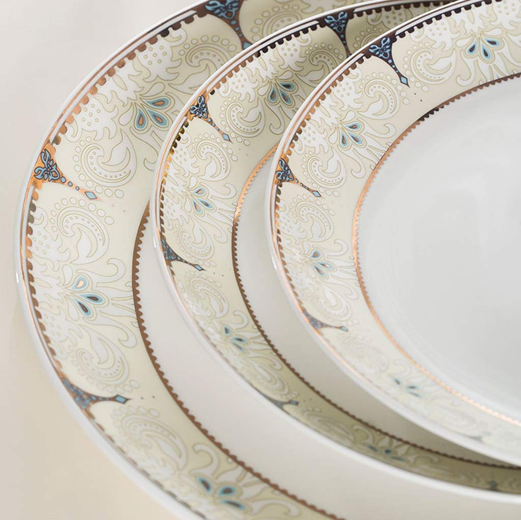 Zastawa stołowa na frytki, 50 sztuk ceramicznych zestawów obiadowych, miska/naczynie/garnek do zupy|Zestaw naczyń obiadowych Zestaw zastawy stołowej z podwójnym powlekaniem - kompatybilny z prezentami