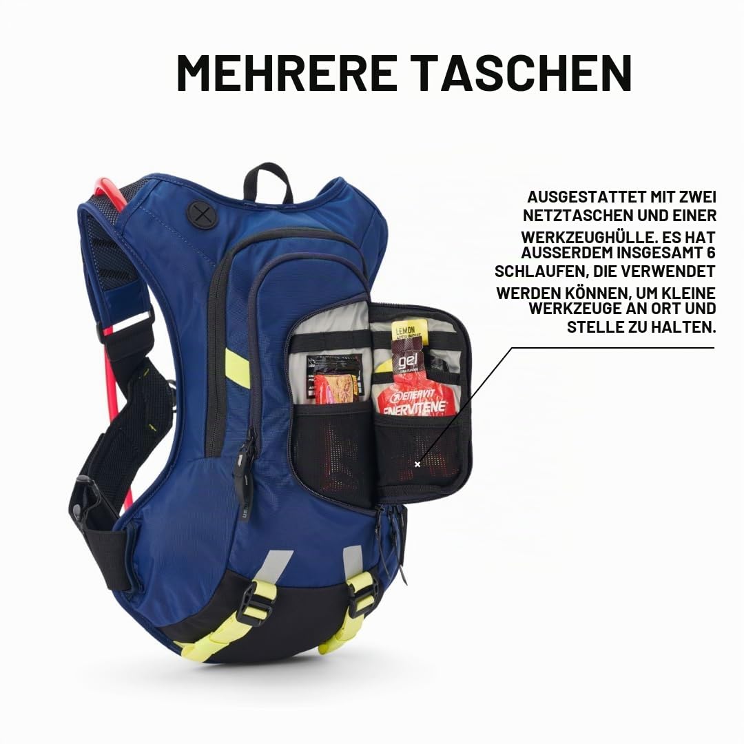 USWE Moto Hydro Hydration Pack - with Water Bladder, a High End, Bounce Free Backpack for Enduro and Off-Road Motorcycle