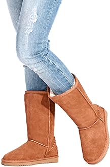 Women's Leather Classic Tall Snow Boots DA5815